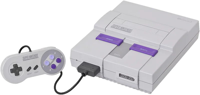 Super Nintendo (North America) with controller